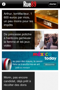 bannière publicitaire application iphone