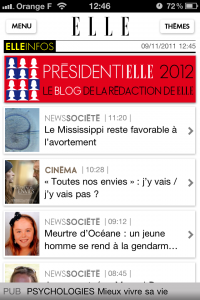 bannière publicitaire application iPhone