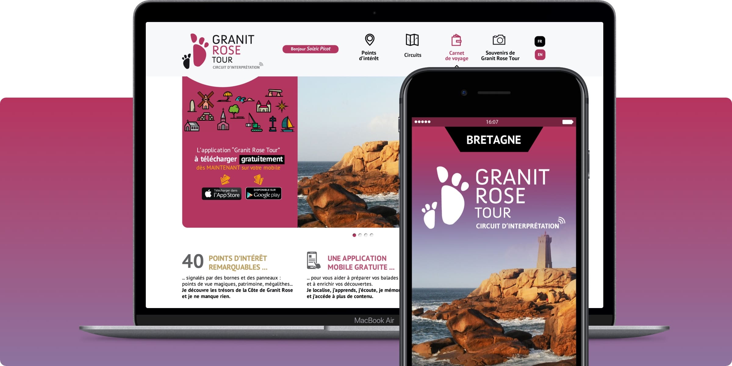 Application Granit Rose