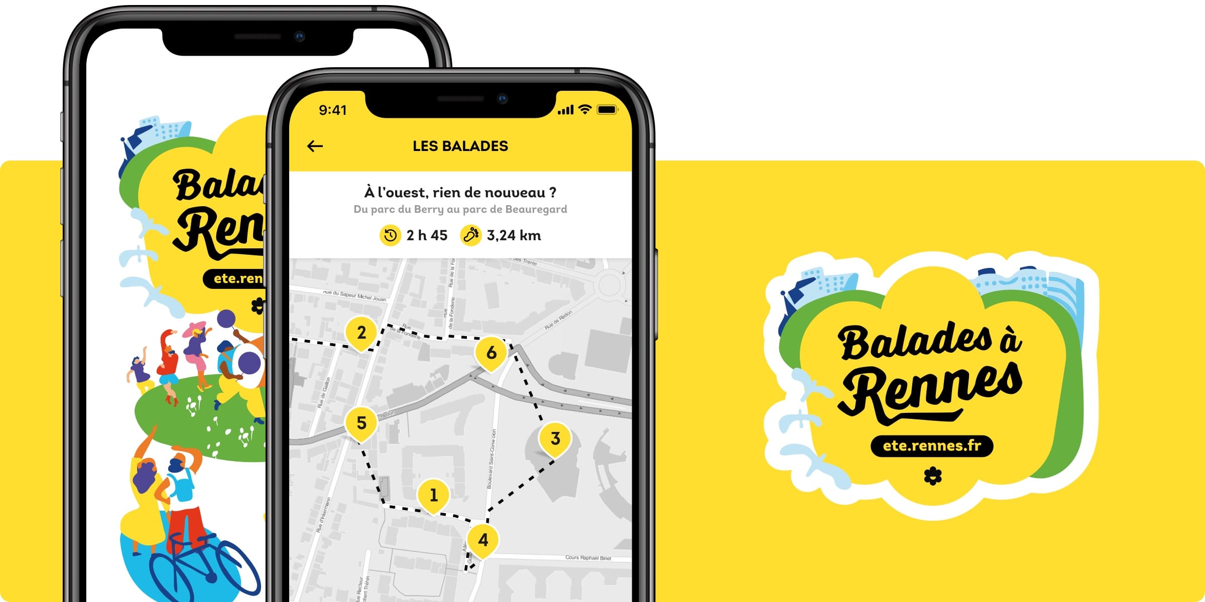 Application Balades à Rennes