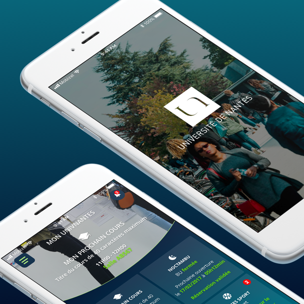 App de l'université de Nantes - iOS et Android